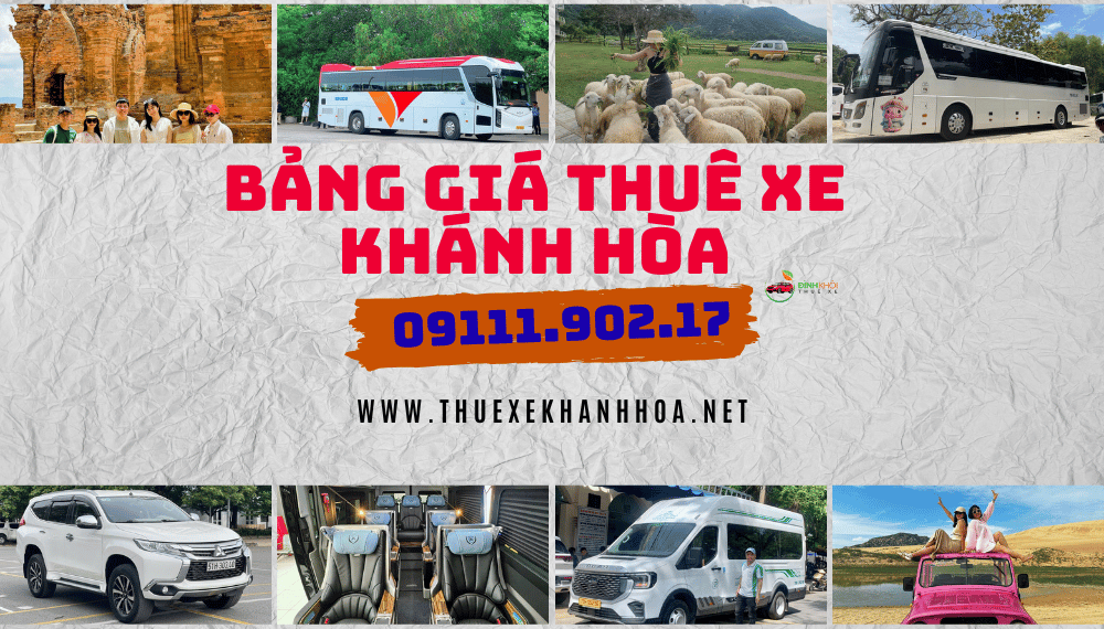 Bảng giá thuê xe Khánh Hòa
