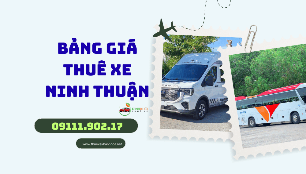Bảng Giá Thuê Xe Ninh Thuận