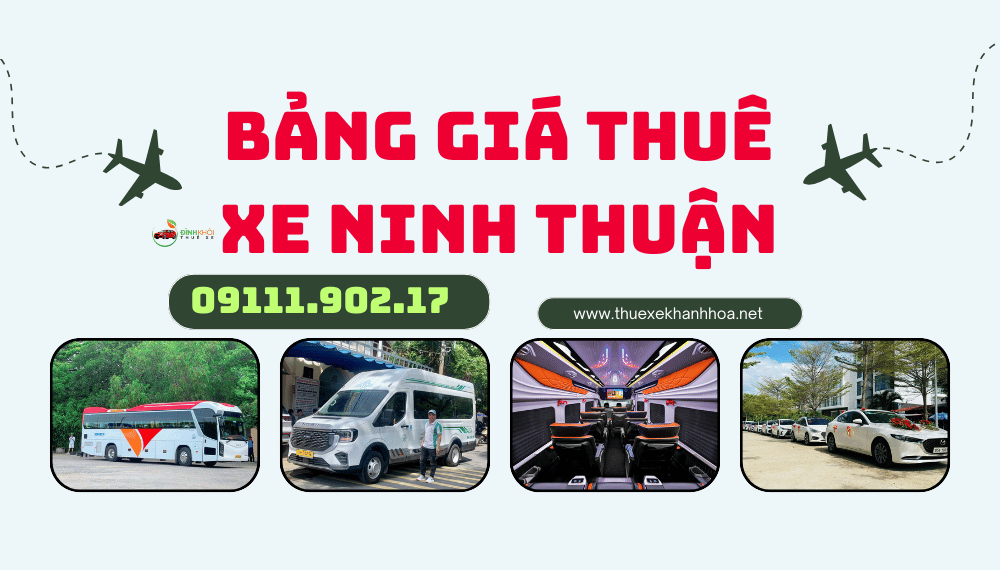 Bảng Giá Thuê Xe Ninh Thuận