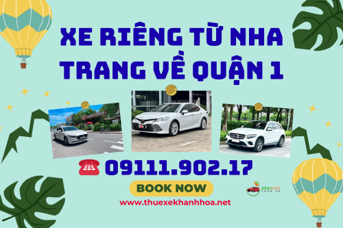 Xe riêng từ Nha Trang về quận 1