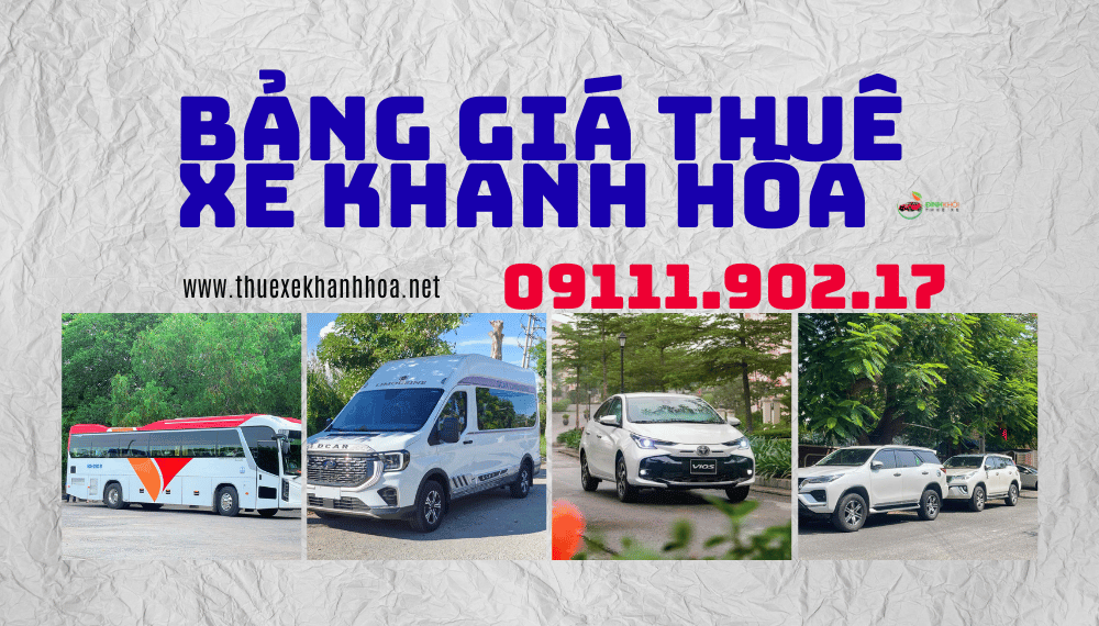 Bảng giá thuê xe Khánh Hòa
