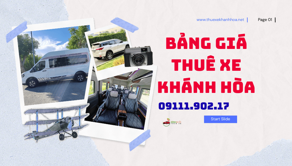 Bảng giá thuê xe Khánh Hòa