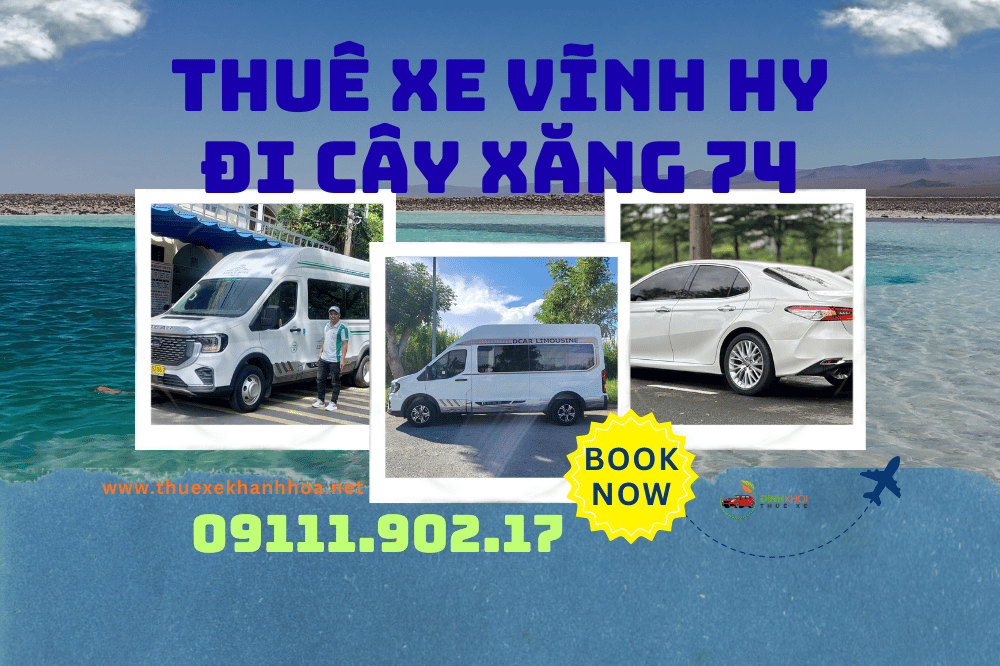 Thuê xe vĩnh hy đi cây xăng 74