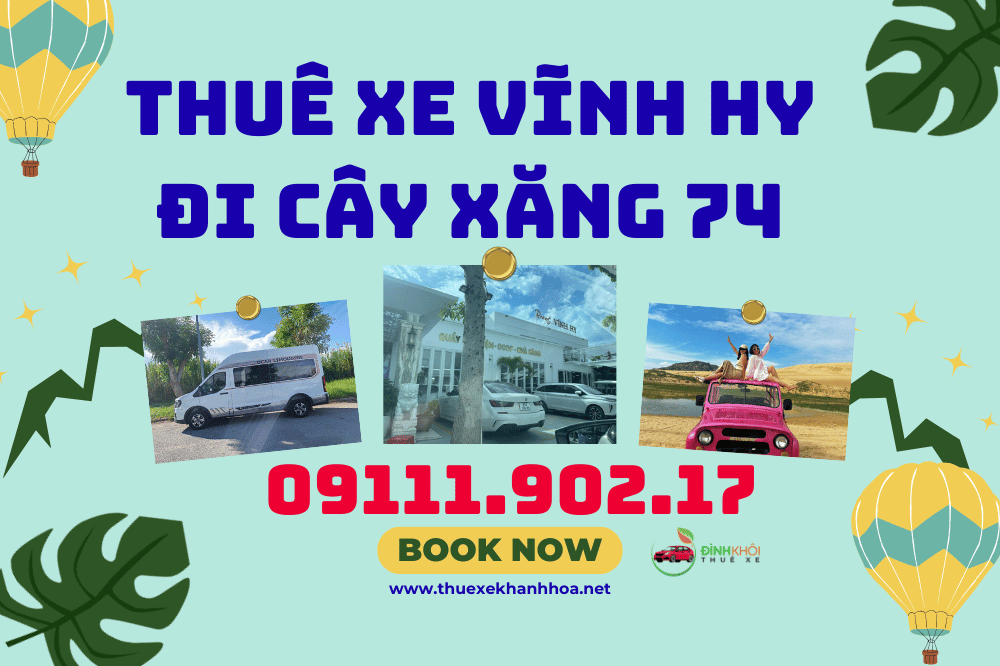 Thuê xe vĩnh hy đi cây xăng 74