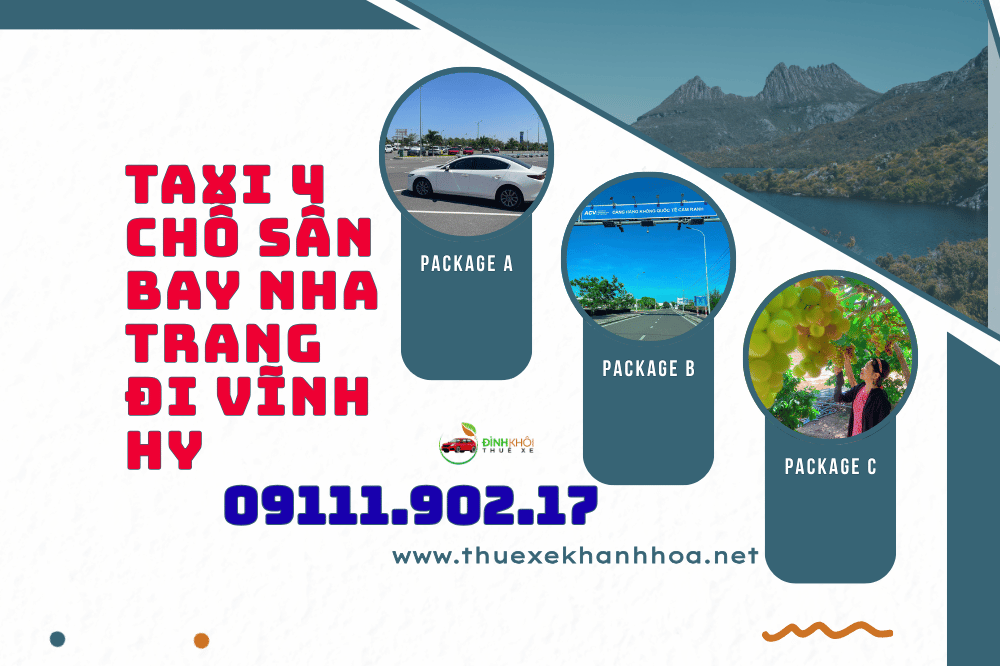Taxi 4 Chỗ Sân Bay Nha Trang Đi Vĩnh Hy