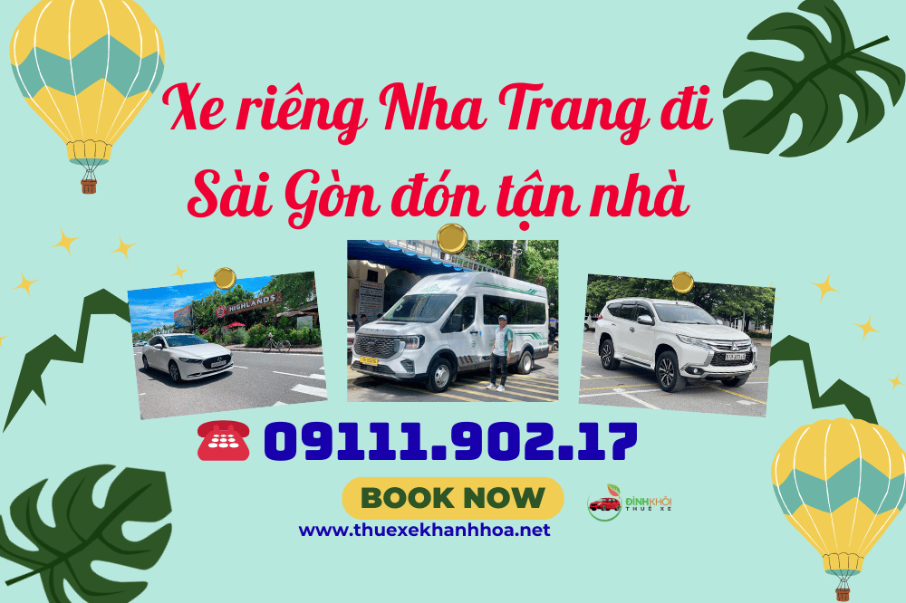 Xe riêng Nha Trang đi Sài Gòn đón tận nhà
